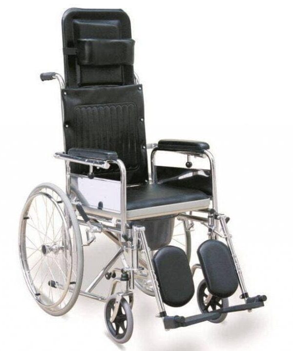 Sleeping Position Commode Wheelchair