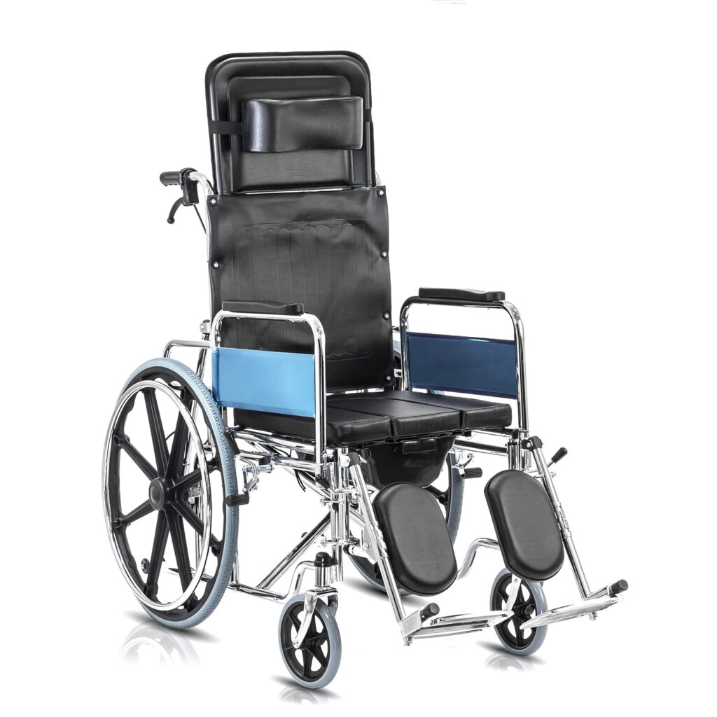 Can a commode wheelchair be customized or adjusted to meet specific user needs?