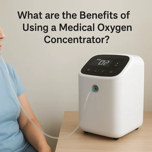 A person using a medical oxygen concentrator at home