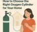 woman using an oxygen cylinder at home