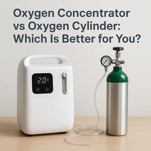 Comparison of an oxygen concentrator and an oxygen cylinder for respiratory support