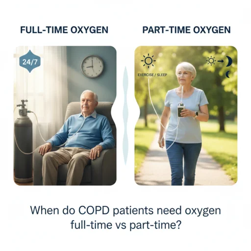 Comparison of full-time and part-time oxygen therapy for COPD patients