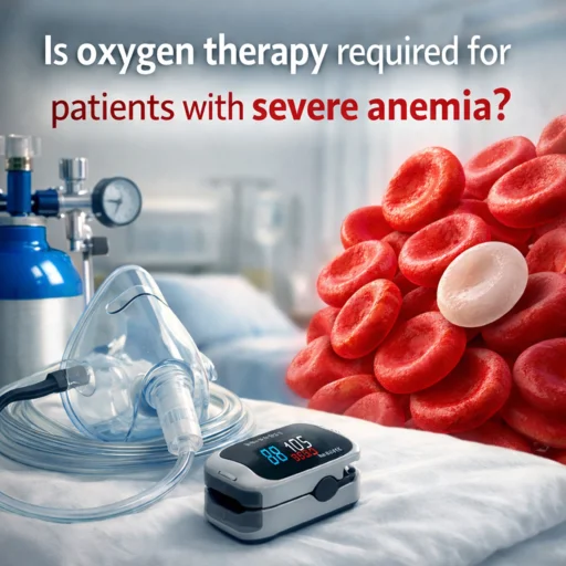 Medical equipment for oxygen therapy and red blood cells related to severe anemia