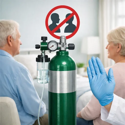 Oxygen cylinders must not be shared between patients for safety